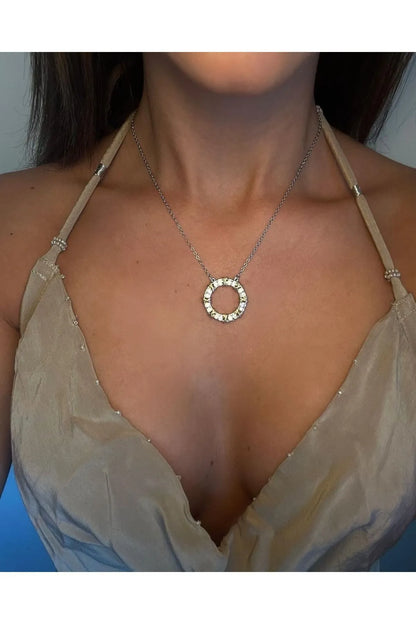 Paslanmaz Çelik Üzeri Altın Kaplama Tifany Xoxo Model Kolye